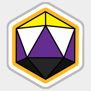 Nonbinary D20 Pride Sticker